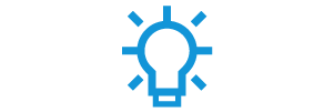 Blue lightbulb icon